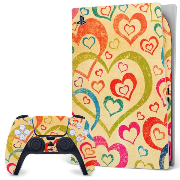 SONY PS5 �f�W�^���G�f�B�V���� �v���C�X�e�[�V���� ��p�������ȃX�L���V�[�� �\�邾���� �f�U�C���X�e�b�J�[  �n�[�g�@�J���t���@�͗l�@���g�� 007734