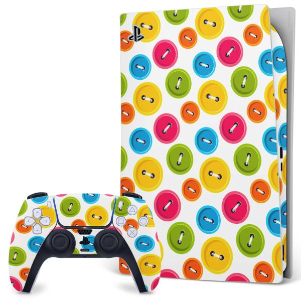 SONY PS5 �f�W�^���G�f�B�V���� �v���C�X�e�[�V���� ��p�������ȃX�L���V�[�� �\�邾���� �f�U�C���X�e�b�J�[  �J���t���@�͗l�@�{�^�� 007785