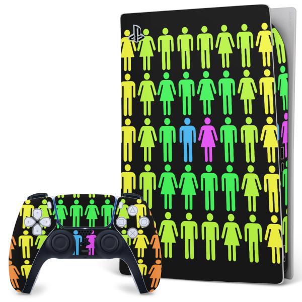 SONY PS5 �f�W�^���G�f�B�V���� �v���C�X�e�[�V���� ��p�������ȃX�L���V�[�� �\�邾���� �f�U�C���X�e�b�J�[  �l���@�J���t���@���C���{�[�@�͗l 007790