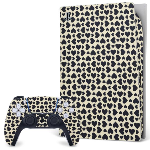 SONY PS5 �f�W�^���G�f�B�V���� �v���C�X�e�[�V���� ��p�������ȃX�L���V�[�� �\�邾���� �f�U�C���X�e�b�J�[  �n�[�g�@�͗l�@���@�u���b�N 007837