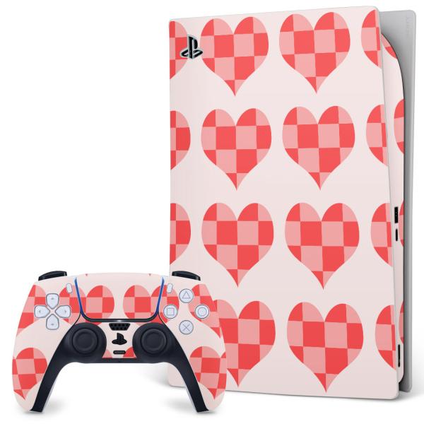 SONY PS5 �f�W�^���G�f�B�V���� �v���C�X�e�[�V���� ��p�������ȃX�L���V�[�� �\�邾���� �f�U�C���X�e�b�J�[  �`�F�b�N�@�n�[�g�@�͗l�@�s���N 007888