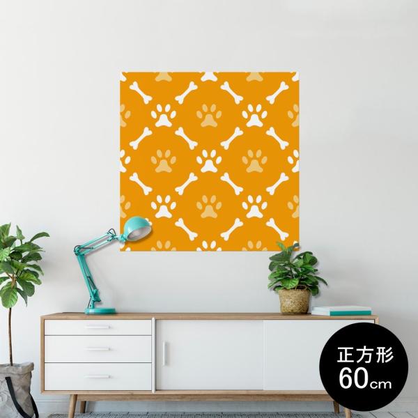 �|�X�^�[ �E�H�[���X�e�b�J�[ �V�[�����X�e�b�J�[ ���� 60×60cm Msize �� �������@�������� sticker poster �I�����W�@���@���Ձ@�͗l 008650