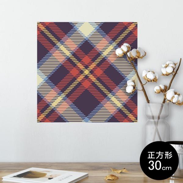 �|�X�^�[ �E�H�[���X�e�b�J�[ �V�[���� 30×30cm Ssize �� �C���e���A �������@�������� wall sticker poster �`�F�b�N�@�͗l�@�ԁ@���b�h 007426