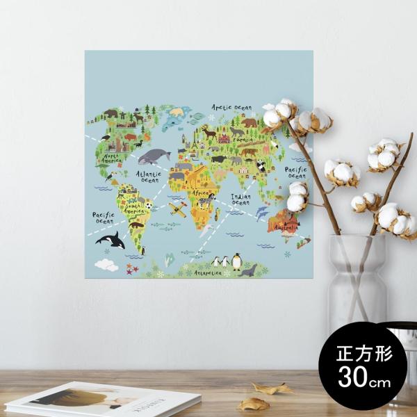 �|�X�^�[ �E�H�[���X�e�b�J�[ �V�[���� 30×30cm Ssize �� �C���e���A �������@�������� wall sticker poster ���E�n�}�@wordmap 015949