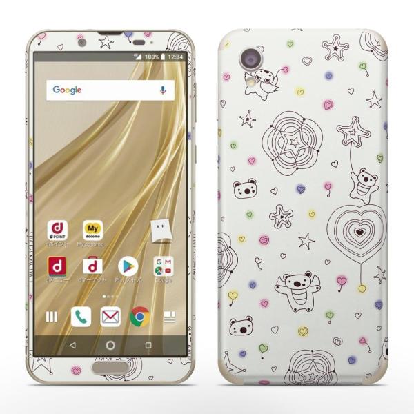 igsticker SH-01L SHV43 ���� AQUOS sense2 �Ή� �A�N�I�X docomo �h�R�� �S�ʃX�L���V�[�� �t�� �X�e�b�J�[ �����@�L�����N�^�[�@�J���t�� 003608