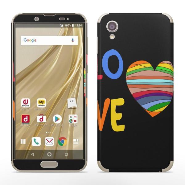igsticker SH-01L SHV43 ���� AQUOS sense2 �Ή� �A�N�I�X docomo �h�R�� �S�ʃX�L���V�[�� �t�� �X�e�b�J�[ �n�[�g�@�J���t���@���C���{�[�@���� 007375