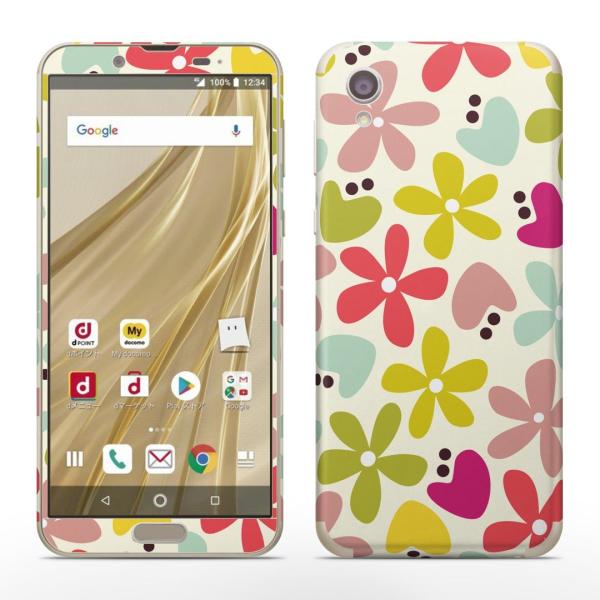 igsticker SH-01L SHV43 ���� AQUOS sense2 �Ή� �A�N�I�X docomo �h�R�� �S�ʃX�L���V�[�� �t�� �X�e�b�J�[ �ԁ@�t�����[�@�J���t���@�͗l 007593