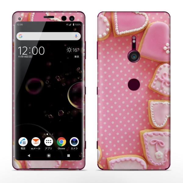 igsticker Xperia XZ3 SO-01L SOV39 801SO �e�Ή� docomo au softbank �G�N�X�y���A �S�ʃX�L���V�[�� �t�� �n�[�g�@�s���N�@�ʐ^ 002632