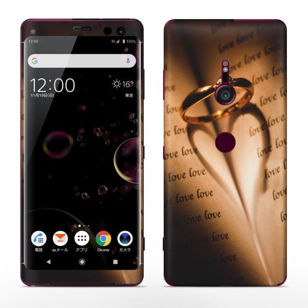 igsticker Xperia XZ3 SO-01L SOV39 801SO eΉ docomo au softbank GNXyA SʃXLV[ t wց@LOVE@ 005200