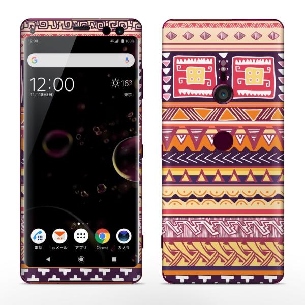 igsticker Xperia XZ3 SO-01L SOV39 801SO �e�Ή� docomo au softbank �G�N�X�y���A �S�ʃX�L���V�[�� �t�� �s���N�@�͗l 006295