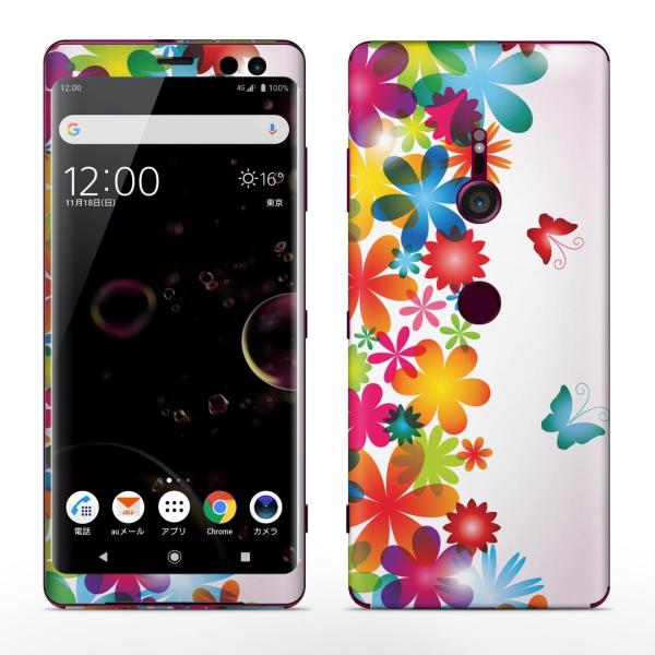 igsticker Xperia XZ3 SO-01L SOV39 801SO �e�Ή� docomo au softbank �G�N�X�y���A �S�ʃX�L���V�[�� �t�� �ԁ@�t�����[�@�J���t���@�� 007299