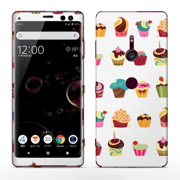 igsticker Xperia XZ3 SO-01L SOV39 801SO �e�Ή� docomo au softbank �G�N�X�y���A �S�ʃX�L���V�[�� �t�� ���َq�@�X�C�[�c�@�J���t���@�͗l 008372