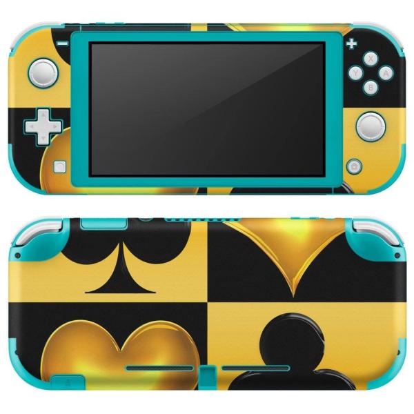 igsticker Nintendo Switch Lite ��p �f�U�C���X�L���V�[�� �S�� �C�V�� ��p �j���e���h�[ �X�C�b�` ���C�g  �g�����v�@�S�[���h�@�u���b�N 001196