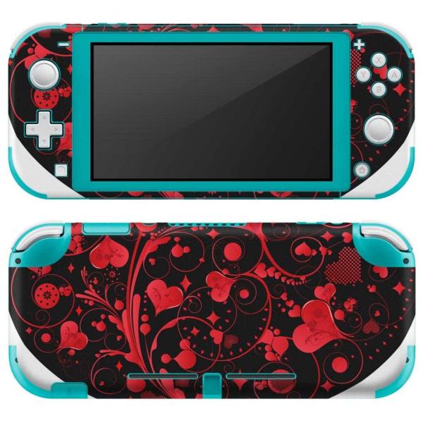igsticker Nintendo Switch Lite ��p �f�U�C���X�L���V�[�� �S�� �C�V�� ��p �j���e���h�[ �X�C�b�` ���C�g  �n�[�g�@�ԁ@���b�h�@���@�u���b�N 007589