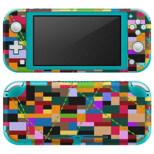 igsticker Nintendo Switch Lite ��p �f�U�C���X�L���V�[�� �S�� �C�V�� ��p �j���e���h�[ �X�C�b�` ���C�g  �J���t���@�΁@�O���[���@�͗l 007777