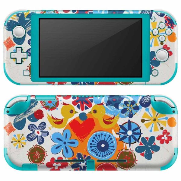 igsticker Nintendo Switch Lite ��p �f�U�C���X�L���V�[�� �S�� �C�V�� ��p �j���e���h�[ �X�C�b�` ���C�g  �ԁ@�t�����[�@���@�J���t���@�n�[�g 007831
