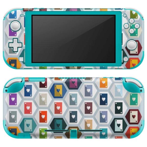 igsticker Nintendo Switch Lite ��p �f�U�C���X�L���V�[�� �S�� �C�V�� ��p �j���e���h�[ �X�C�b�` ���C�g  �͗l�@�J���t���@�g�����v�@�n�[�g 008811