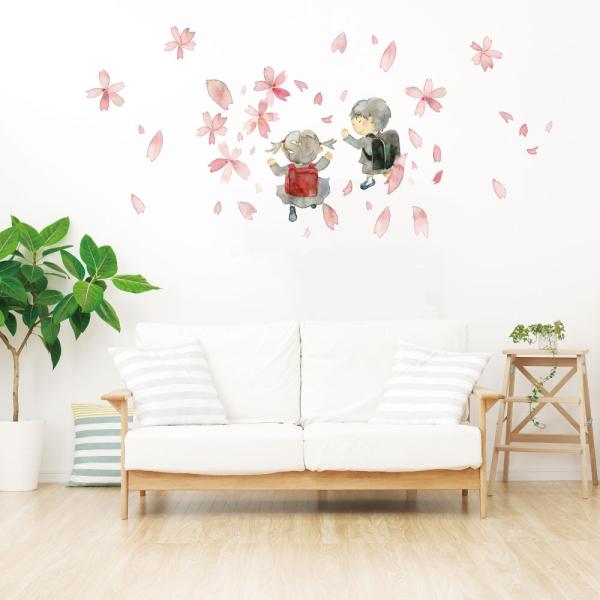 EH[XebJ[  590×1327mm wall sticker t spring  ~   w[015474