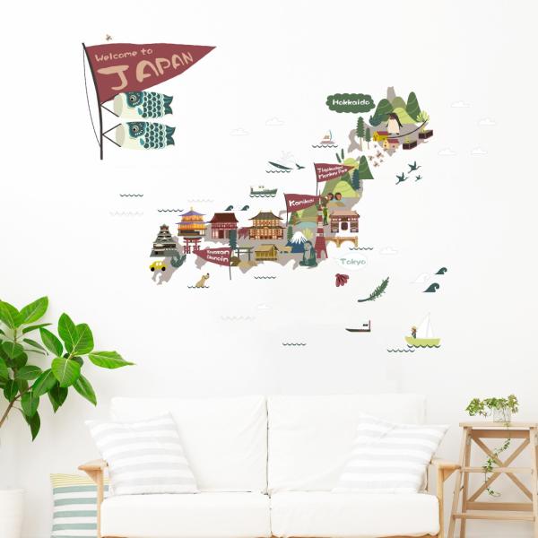 n} V[EH[XebJ[ EH[XebJ[  90×90cm En} {n} world map japan 嗤  JbeBOV[g
