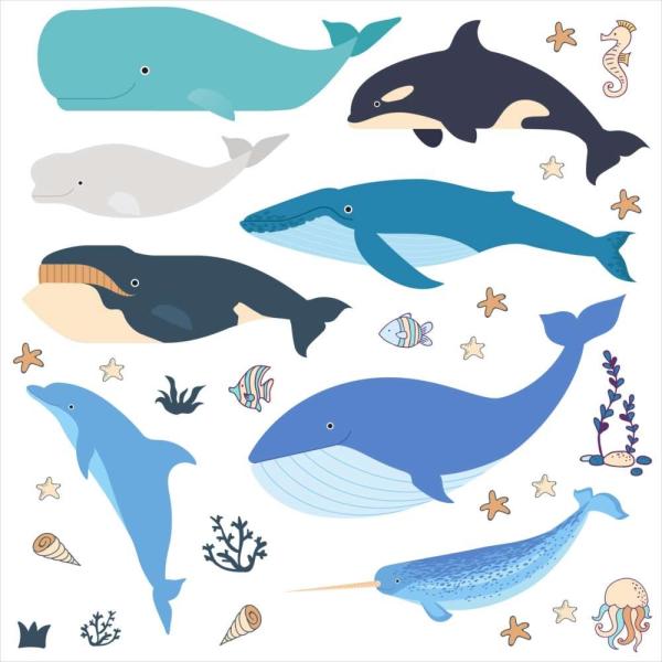 海の生物 シール式ウォールステッカー 魚 Fish Sea クジラ くじら イルカ いるか シャチ 飾り 90 90cm シール式 装飾 おしゃれ 壁紙 Wall Sticker Buyee Buyee 日本の通販商品 オークションの代理入札 代理購入