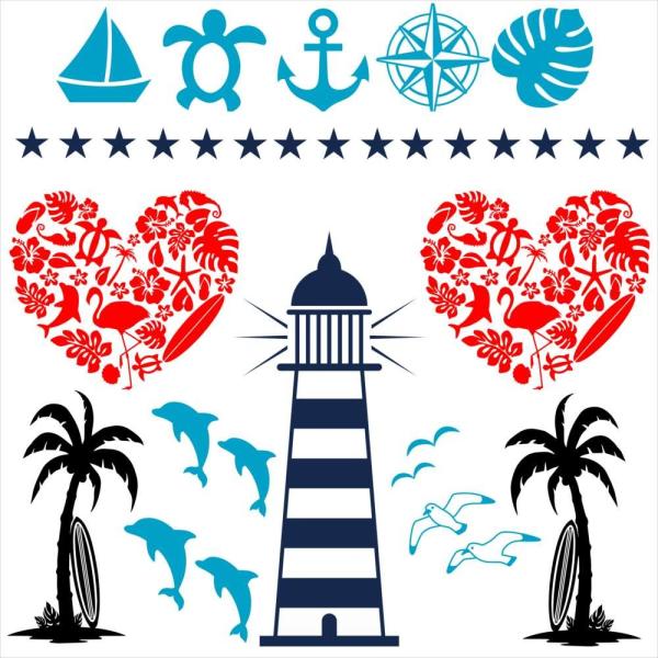 āV[EH[XebJ[ summer ċx Ղ Ђ܂ C z SURF  90×90cm