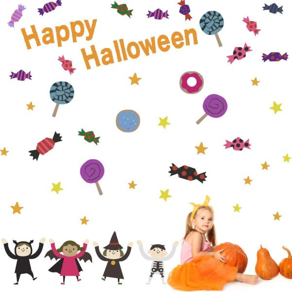 EH[XebJ[  590×1327mm wall sticker halloween nEB ΂ p[eB   킢 َq EH[XebJ[ 016635