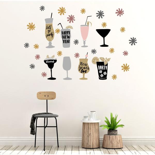 EH[XebJ[  590×1327mm wall sticker  newyear މVN ݕ  j EH[XebJ[ 017114