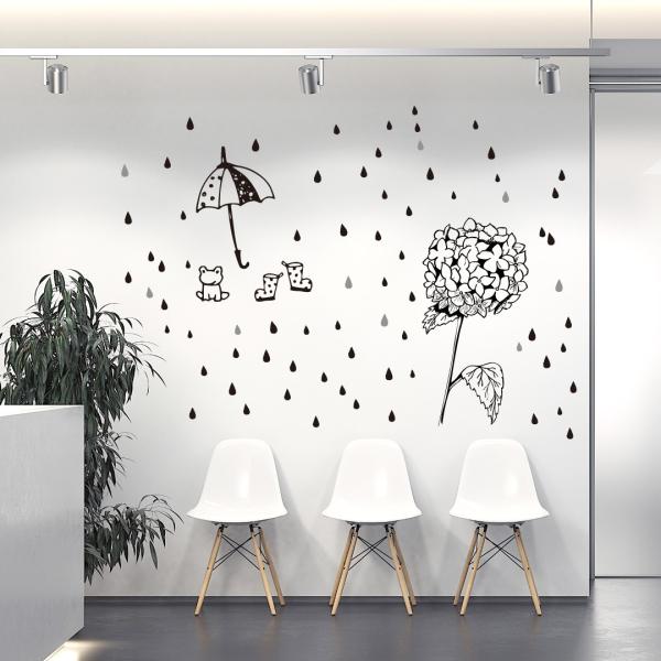 EH[XebJ[  590×1327mm wall sticker ~J J rainy day rainy season P z AWTC JG mg[ EH[XebJ[ 017241