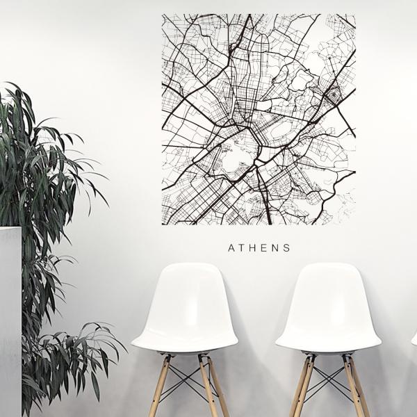 E̓ssMAPV[EH[XebJ[ 90×90cm n} Xg[g}bv street map world city@ss@n}@En}@@050118 Athens, Greece