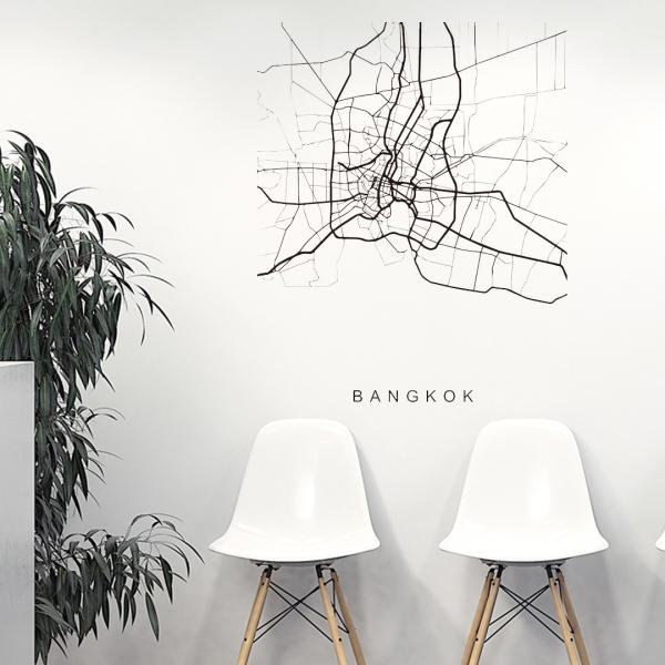 E̓ssMAPV[EH[XebJ[ 90×90cm n} Xg[g}bv street map world city@ss@n}@En}@@050120 Bangkok, Thailand