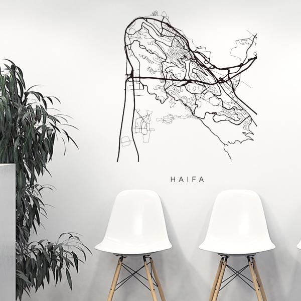 E̓ssMAPV[EH[XebJ[ 90×90cm n} Xg[g}bv street map world city@ss@n}@En}@@050134 Haifa, Israel