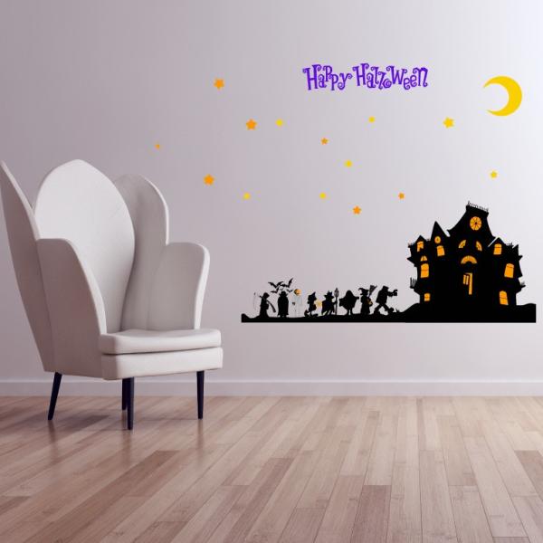 �n���E�B�� �n���E�B�[�����V�[�����E�H�[���X�e�b�J�[ halloween ���ڂ��� ���΂� �����^�� �|�� �p�[�e�B  ��l trick or treat ���َq 60×60cm