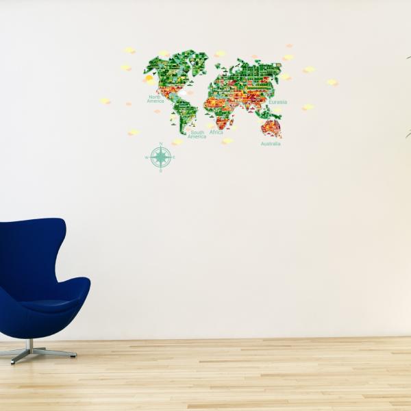 n} V[EH[XebJ[ EH[XebJ[  60×60cm En} {n} world map japan 嗤  JbeBOV[g