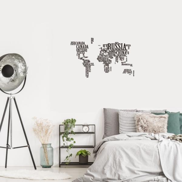 EH[XebJ[  390×877mm wall sticker En} {n} world map japan 嗤 mN EH[XebJ[ 016021