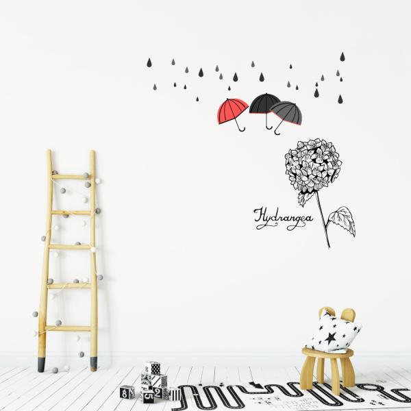 EH[XebJ[  390×877mm wall sticker ~J J rainy day rainy season AWTC z P EH[XebJ[ 016354