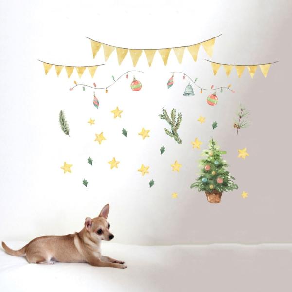 EH[XebJ[  390×877mm wall sticker NX}X Christmas c[ I[ig K[h K[g EH[XebJ[ 016654