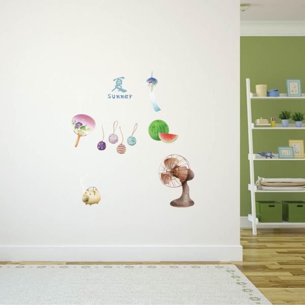 EH[XebJ[  390×877mm wall sticker  summer ċx @   EH[XebJ[ 016954