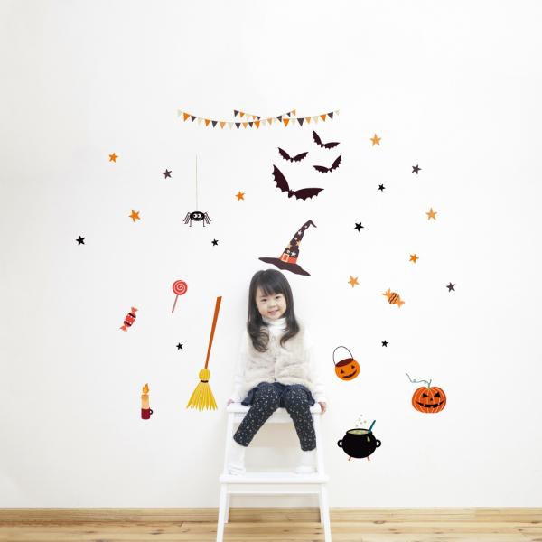 EH[XebJ[  390×877mm wall sticker nEB halloween ڂ ^  َq ق EH[XebJ[ 016970