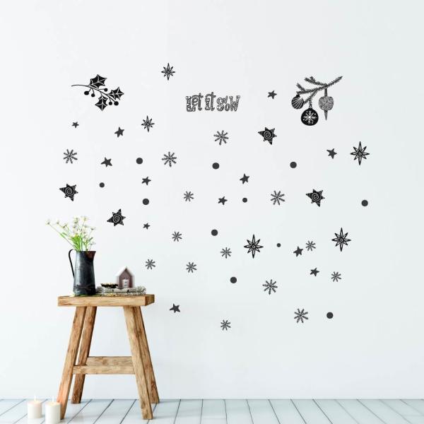 EH[XebJ[  390×877mm wall sticker NX}X Christmas  ̌ ~ Xm[ mN EH[XebJ[ 017035