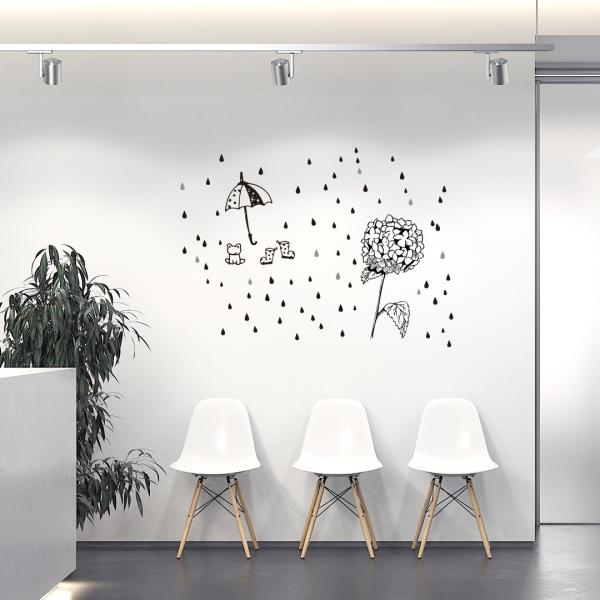 EH[XebJ[  390×877mm wall sticker ~J J rainy day rainy season P z AWTC JG mg[ EH[XebJ[ 017241