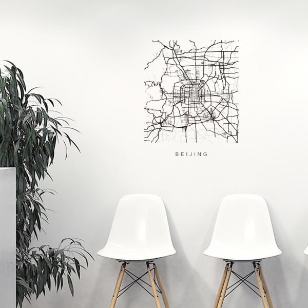 E̓ssMAPV[EH[XebJ[ 60×60cm n} Xg[g}bv street map world cityssn}@En}@050122 Beijing, China