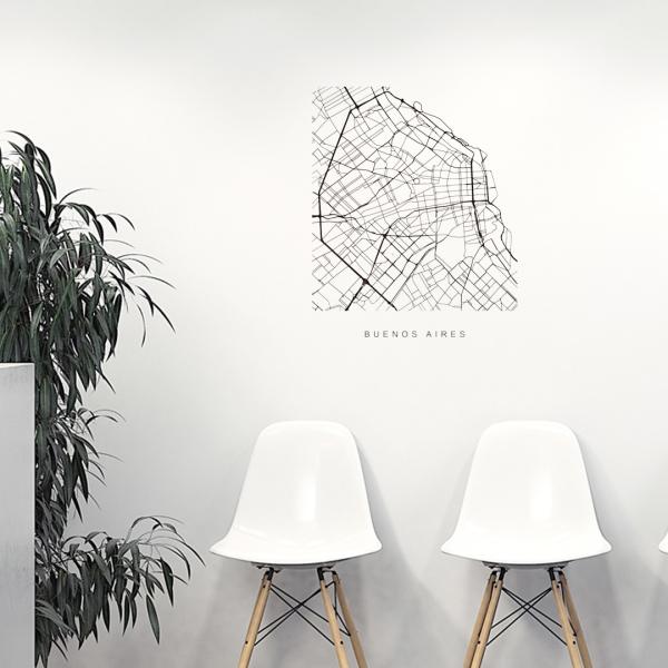 E̓ssMAPV[EH[XebJ[ 60×60cm n} Xg[g}bv street map world cityssn}@En}@050127 Buenos Aires, Argentina