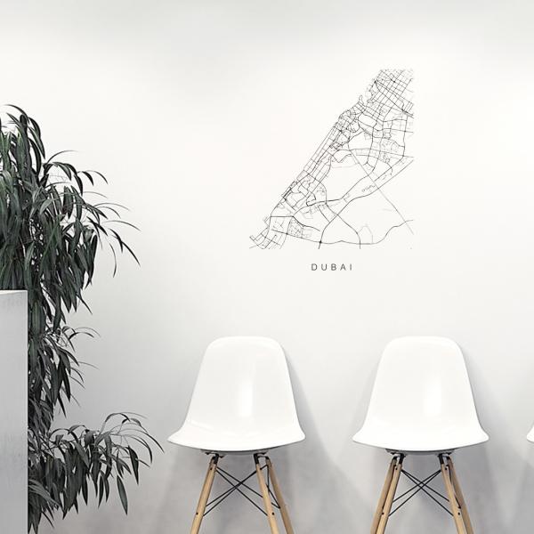 E̓ssMAPV[EH[XebJ[ 60×60cm n} Xg[g}bv street map world cityssn}@En}@050131 Dubai, United Arab Emirates