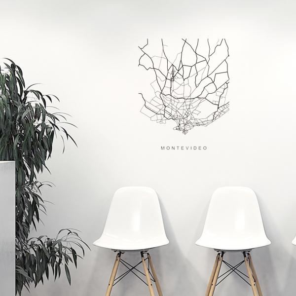 E̓ssMAPV[EH[XebJ[ 60×60cm n} Xg[g}bv street map world cityssn}@En}@050149 Montevideo, Uruguay