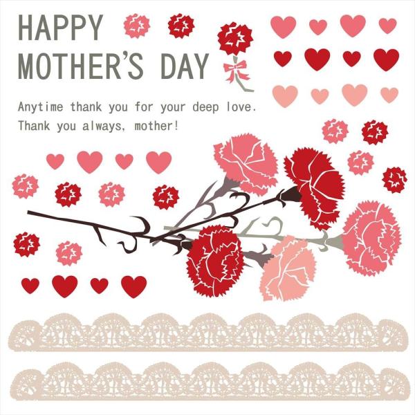 EH[XebJ[  190×427mm wall sticker ̓ mothers day J[l[V  v[g EH[XebJ[ 015900