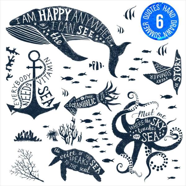 EH[XebJ[  190×427mm wall sticker  fish sea NW  CJ 邩 ANAE V`  EH[XebJ[ 016512