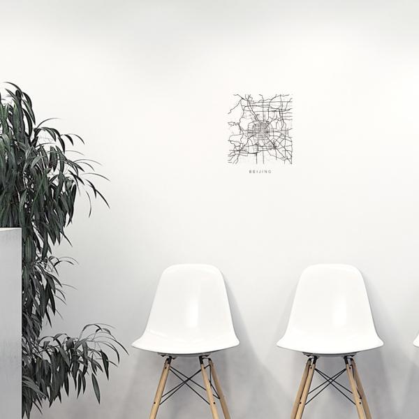 E̓ssMAP V[EH[XebJ[ 30×30cm@wall sticker n} Xg[g}bv street map world city@050122 Beijing, China