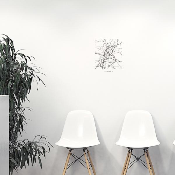 ���E�̓s�sMAP�� �V�[�����E�H�[���X�e�b�J�[ 30×30cm�@wall sticker �n�} �X�g���[�g�}�b�v street map world city�@050165 Vienna, Austria