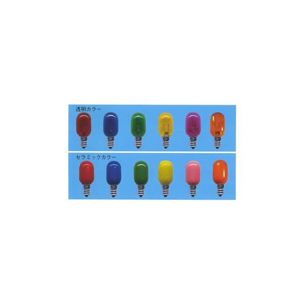 セール品　旭光電機　ナツメ球カラー(透明カラータイプ)　ナツメT20 E12 110V-5W(CR)透明レッド KS倉庫 ネコポス【品番：062201】　※パッケージ無し