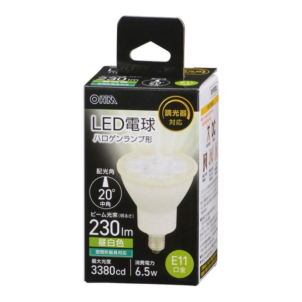 オーム電機 LDR7N-M-E11/D AG5 LED電球 ハロゲンランプ形 E11 調光器対応 中角タイプ 昼白色 【品番:06-5496】